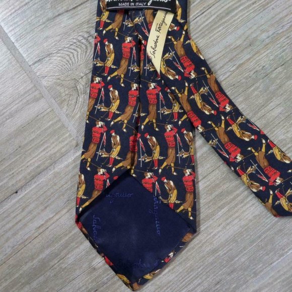 Salvatore Ferragamo Italian silk mens' tie - Picture 2 of 8